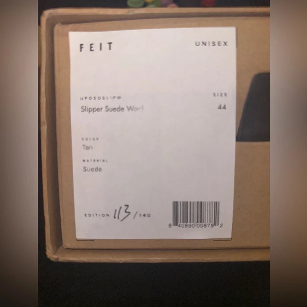 FEIT Slipper Suede Slipper Wool Slipper Shoes 44